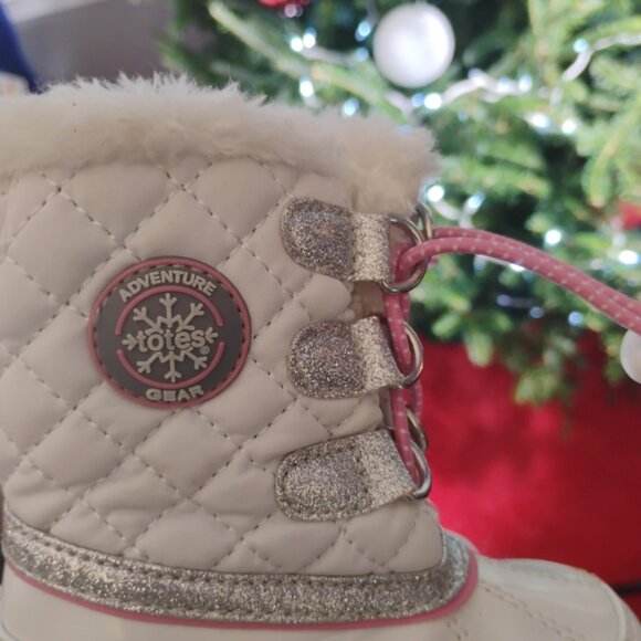 Totés Adventure Gear Toddler Girls Winter Boots Faux Fur Lined Size 5 - Picture 5 of 5